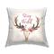 Stupell Industries Stay Wild Chic Boho Floral Deer Skull Throw Pillow, 18" x 18"